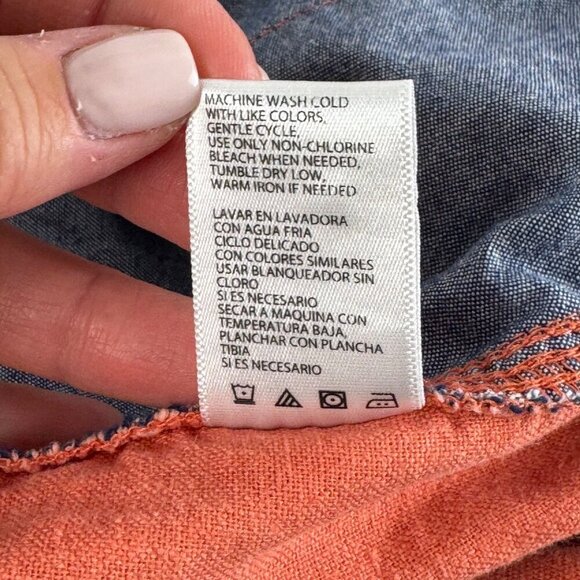 Weatherproof Vintage Salmon Men's 34 Linen Blend Shorts Beach Vacation Summer - Picture 7 of 10